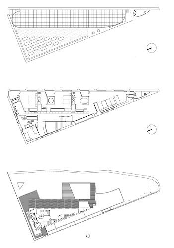 Planta cubiertas/Roof plan. Planta primera/First floor. Planta baja/Ground floor