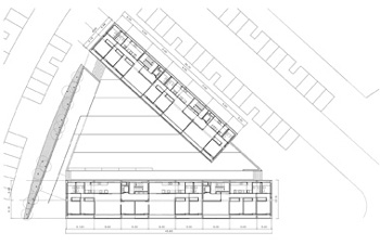 Planta tipo viviendas (plantas 1º a 6º)/Model floor plan of flats (floors 1 to 6)