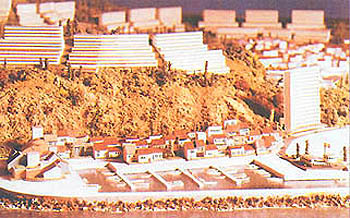 Desarrollo La Marina. Maquetas, vista aerea / La Marina. Scale models, aerial view