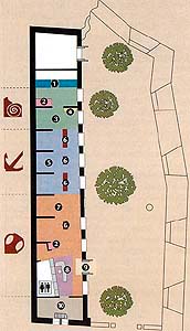 Esquema de distribucin de la sala principal / Layout of the man exhibition room