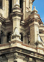 Detalle del remate del campanario de San Valero de Ruzafa, 1736 - 1740 / Main façade and bell-tower of the church of the Asunción de Nuestra Señora, Foyos, 1730-1737